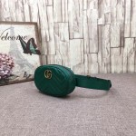 Gucci GG Marmont matelassé leather belt bag green 476434