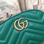 Gucci GG Marmont matelassé leather belt bag green 476434