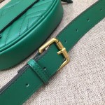 Gucci GG Marmont matelassé leather belt bag green 476434