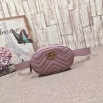 Gucci GG Marmont matelassé leather belt bag dusty pink 476434