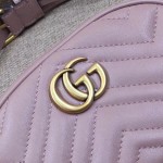 Gucci GG Marmont matelassé leather belt bag dusty pink 476434