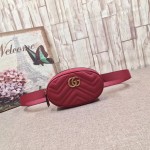 Gucci GG Marmont matelassé leather belt bag red 476434