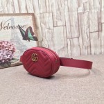 Gucci GG Marmont matelassé leather belt bag red 476434