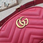 Gucci GG Marmont matelassé leather belt bag red 476434