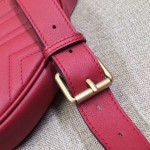 Gucci GG Marmont matelassé leather belt bag red 476434