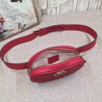 Gucci GG Marmont matelassé leather belt bag red 476434