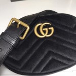 Gucci GG Marmont belt bag black velvet 476434