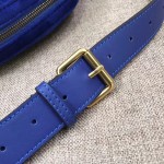 Gucci GG Marmont belt bag bright blue velvet 476434