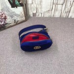 Gucci GG Marmont belt bag bright blue velvet 476434