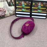 Gucci GG Marmont belt bag purple velvet 476434