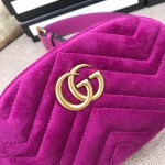 Gucci GG Marmont belt bag purple velvet 476434