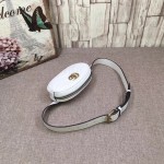 Gucci GG Marmont matelassé leather belt bag white 476434