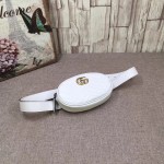 Gucci GG Marmont matelassé leather belt bag white 476434