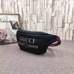 Gucci Print leather belt bag black 493869