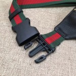 Gucci Print leather belt bag black 493869