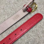 Guccissima belt with interlocking G Red 114876