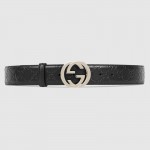 Gucci Signature leather belt black 370543