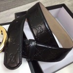 Gucci Signature leather belt black 370543