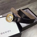 Gucci Signature leather belt black 370543