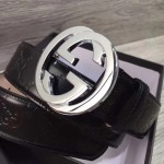 Gucci Signature leather belt black 370543