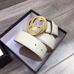 Gucci Signature leather belt white 370543