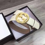 Gucci Signature leather belt white 370543