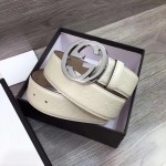 Gucci Signature leather belt white 370543