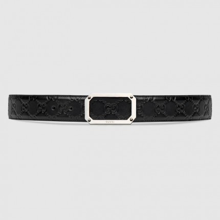 Gucci Signature leather belt black 403941