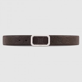 Gucci Signature leather belt brown 403941