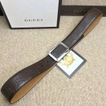 Gucci Signature leather belt brown 403941