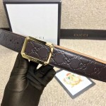 Gucci Signature leather belt brown 403941