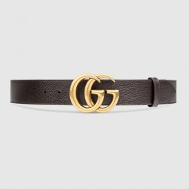 Gucci Leather belt with Double G buckle brown 406831