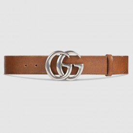 Gucci Leather belt with Double G buckle cuir 406831