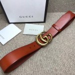 Gucci Leather belt with Double G buckle cuir 406831