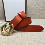 Gucci Leather belt with Double G buckle cuir 406831