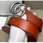 Gucci Leather belt with Double G buckle cuir 406831