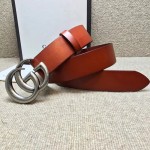 Gucci Leather belt with Double G buckle cuir 406831