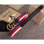 Gucci Sylvie Web belt with double G buckle black 409416