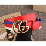 Gucci Sylvie Web belt with double G buckle red 409416