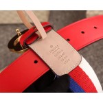 Gucci Sylvie Web belt with double G buckle red 409416