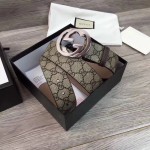 Gucci GG Supreme belt with G buckle beige brown 411924