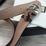 Gucci GG Supreme belt with G buckle beige brown 411924