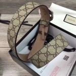 Gucci GG Supreme belt with G buckle beige brown 411924