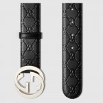 Gucci Signature belt with G buckle Black 411924