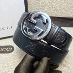 Gucci Signature belt with G buckle Black 411924