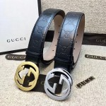 Gucci Signature belt with G buckle Black 411924