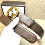 Gucci Signature belt with G buckle Brown 411924