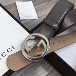 Gucci Signature belt with G buckle Grey 411924