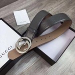 Gucci Signature belt with G buckle Grey 411924