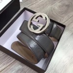 Gucci Signature belt with G buckle Grey 411924